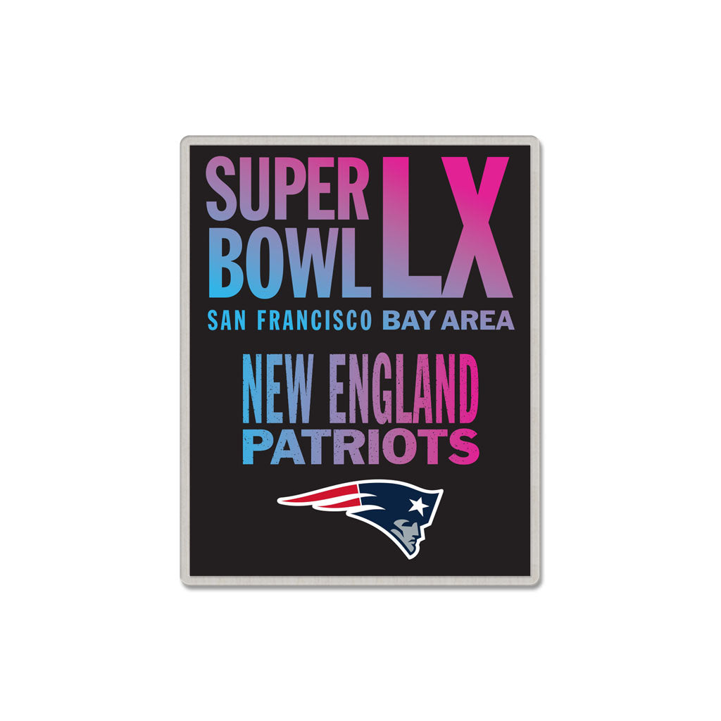 NFL New England Patriots WinCraft Super Bowl LX Collector Pin