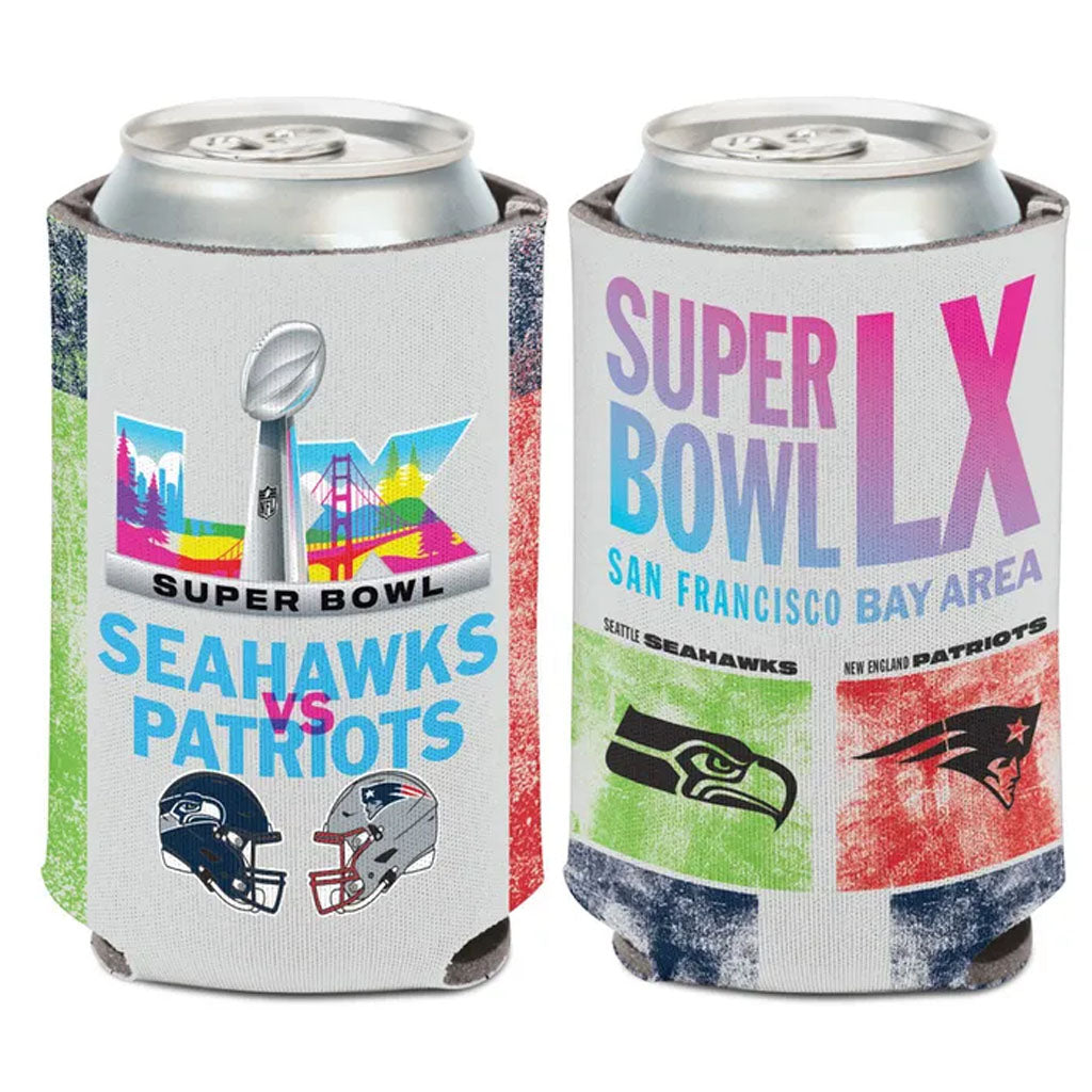 NFL Dueling Super Bowl LX WinCraft 12oz Can Cooler