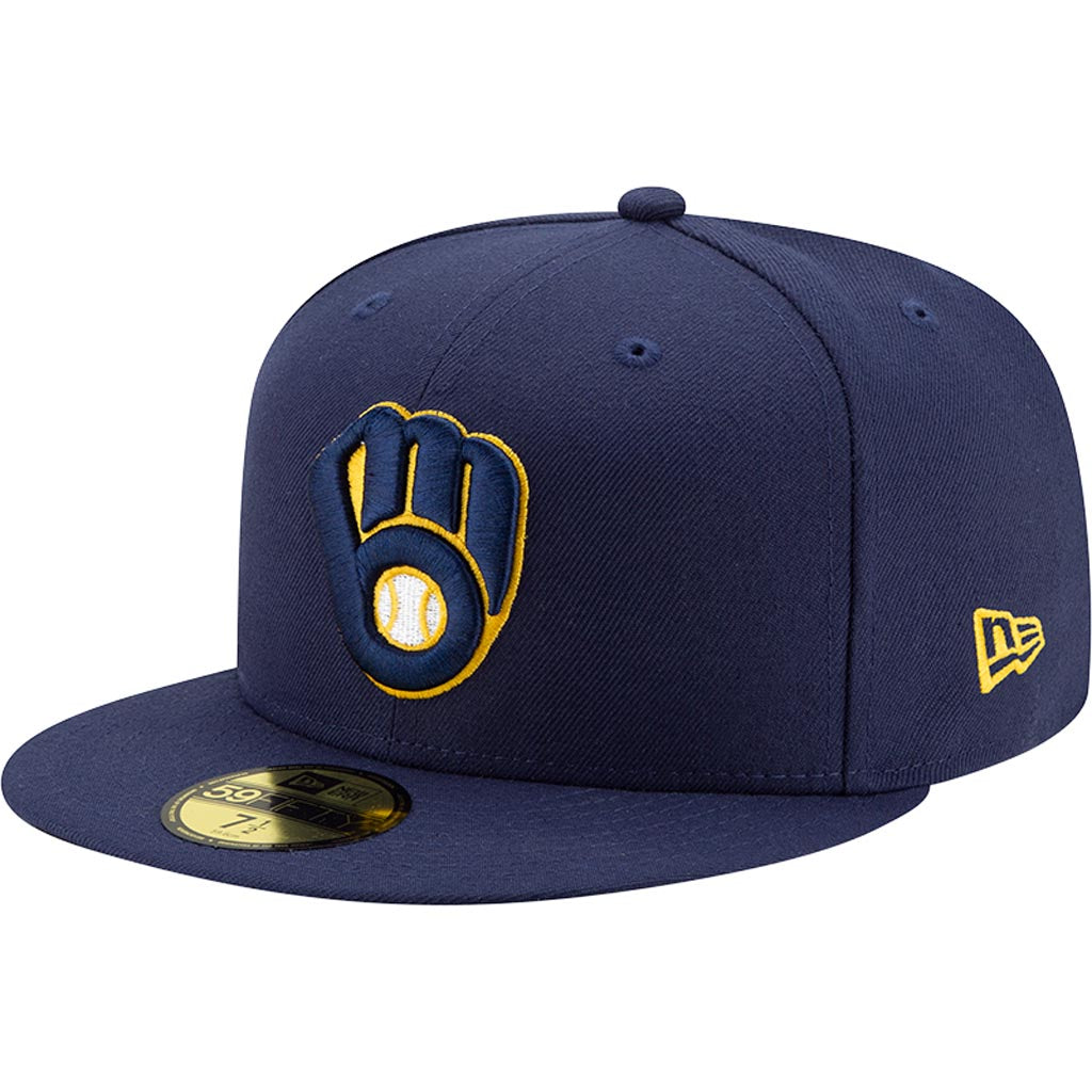 MLB Milwaukee Brewers New Era Authentic Collection Home On-Field 59FIFTY Fitted Hat - Navy