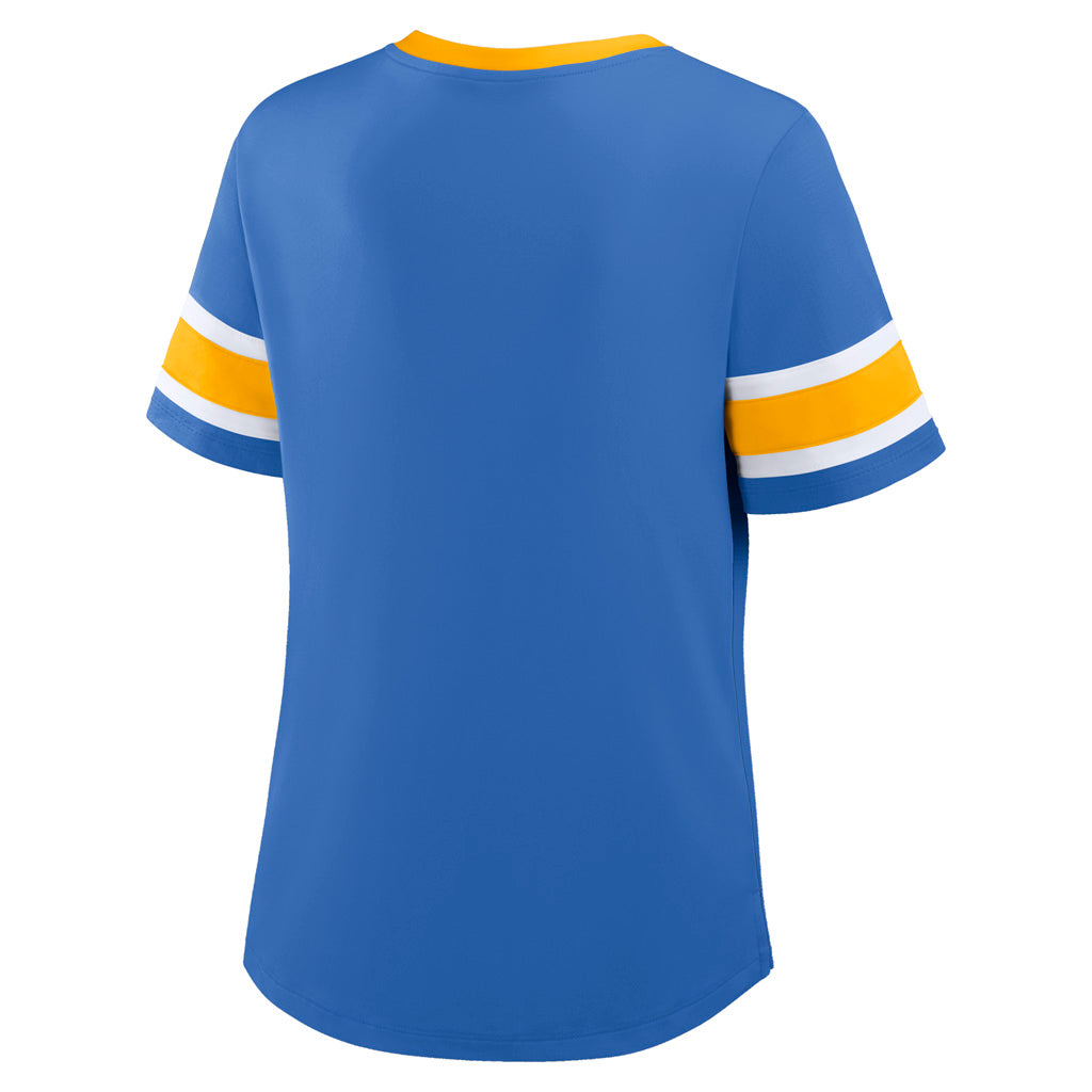 NFL Los Angeles Chargers Women's Fanatics Draw Play Athena Lace-Up Top - Blue