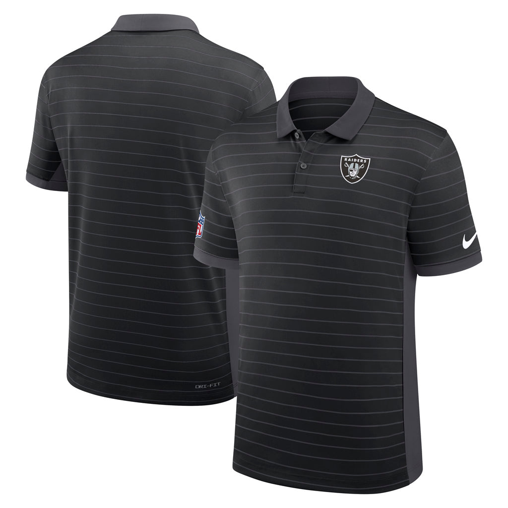 NFL Las Vegas Raiders Nike 2025 Dri-Fit Striped Polo - Black