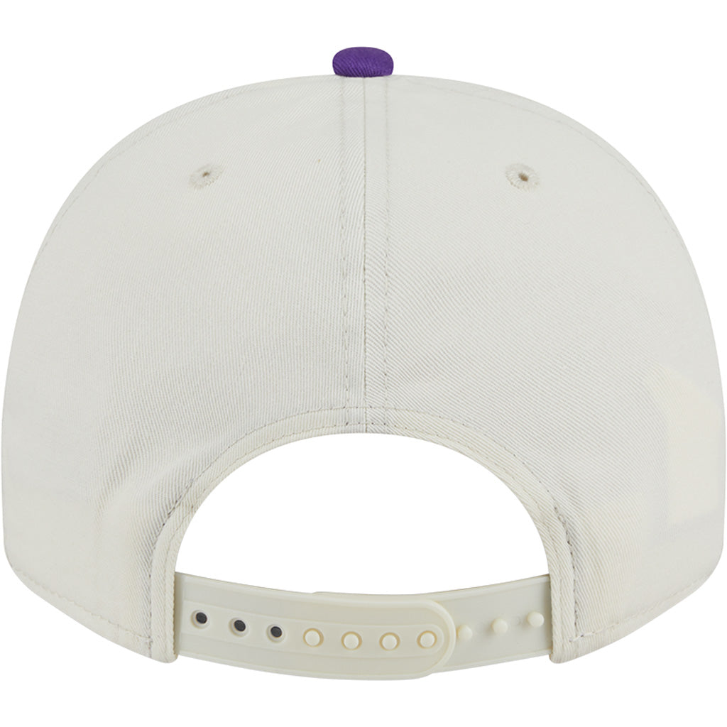 NBA Los Angeles Lakers New Era Chainstitch Two-Tone 9FIFTY A-Frame Snapback Hat - Cream