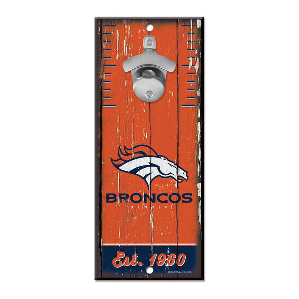 NFL Denver Broncos WinCraft 5" x 12" Bottle Opener Sign - Orange
