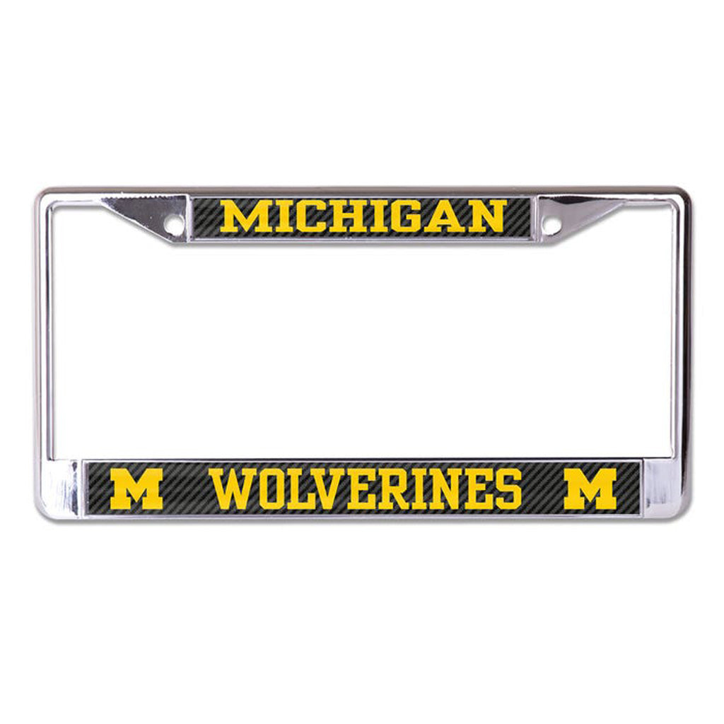 NCAA Michigan Wolverines Wincraft Carbon Plate Frame