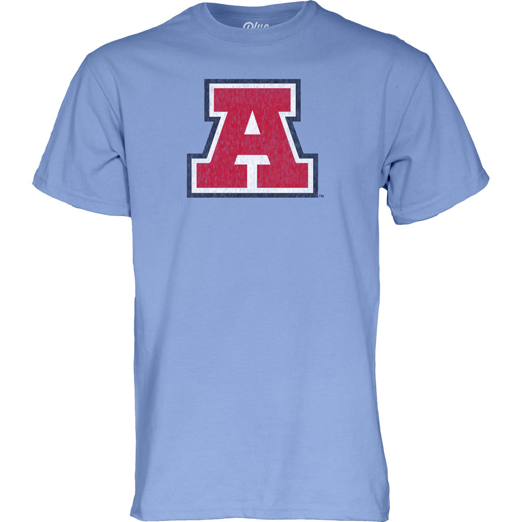 NCAA Arizona Wildcats Blue 84 Throwback 'A' T-Shirt - Light Blue