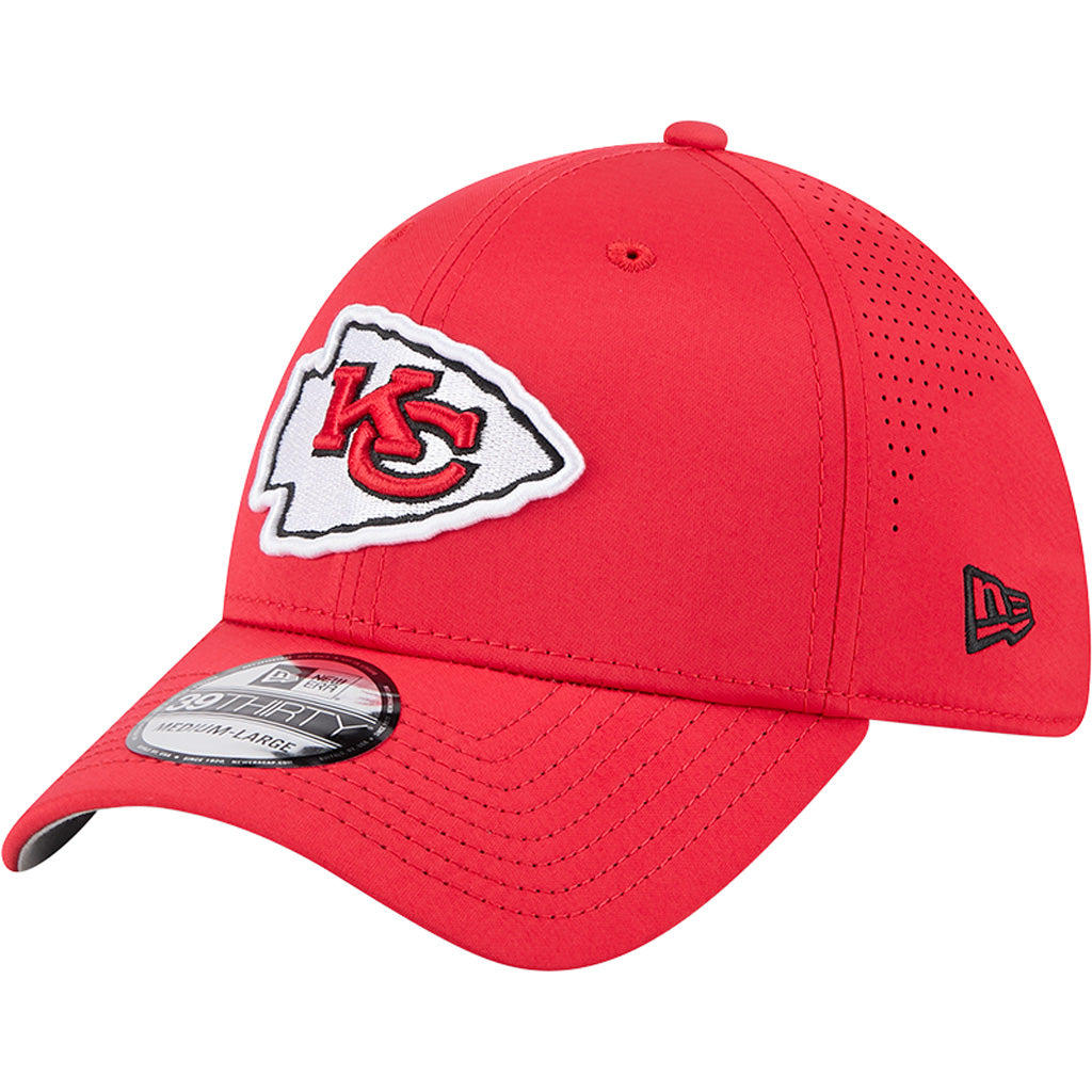 NFL Kansas City Chiefs New Era Mid Perf 39THIRTY Flex Fit Hat - Red