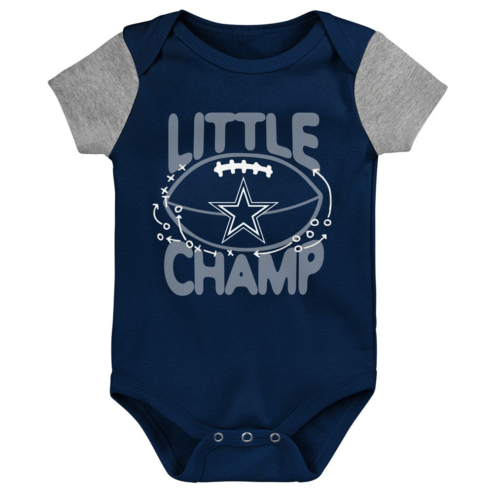 NFL Dallas Cowboys Infant Outerstuff Little Champ Onesie Bib &amp; Booty Set