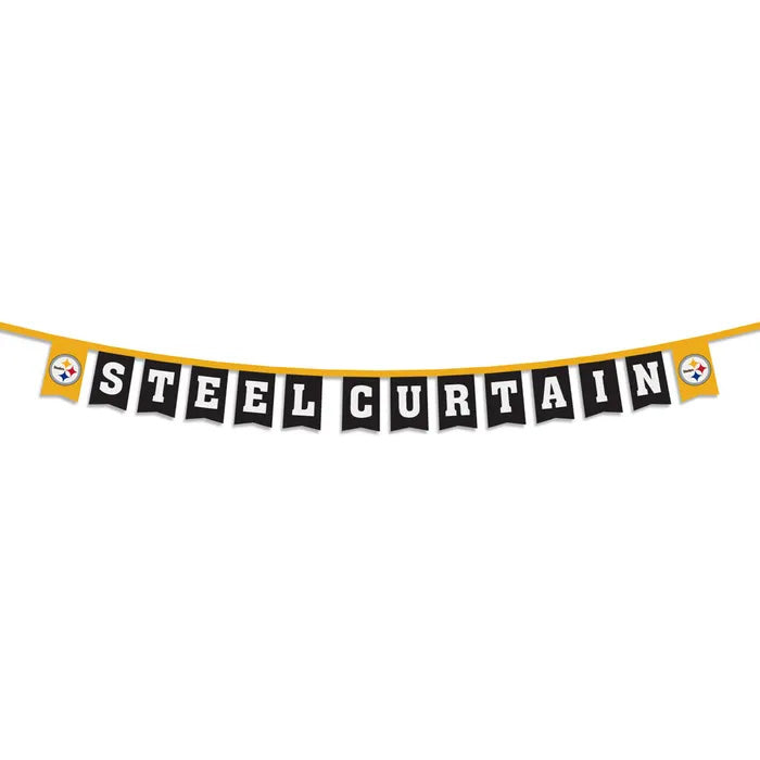 NFL Pittsburgh Steelers Wincraft Slogan Party Banner