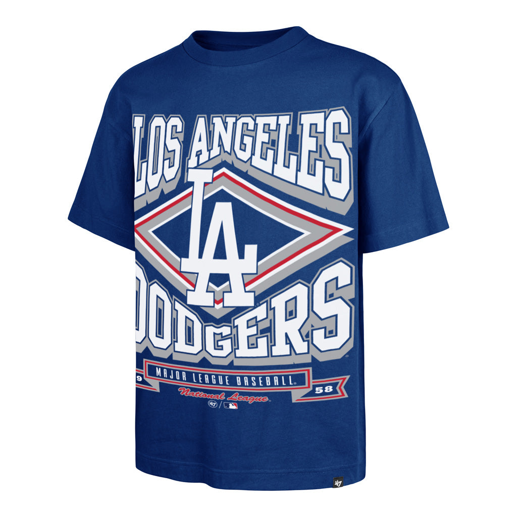 MLB Los Angeles Dodgers '47 Heater Foundation T-Shirt - Blue