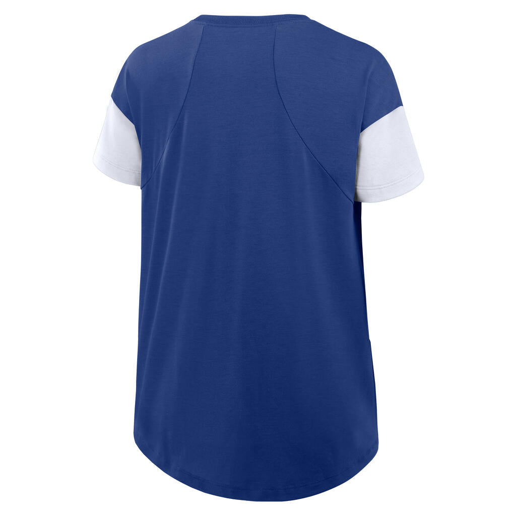 MLB Los Angeles Dodgers Women's Nike Flowy Fashion T-Shirt - Blue