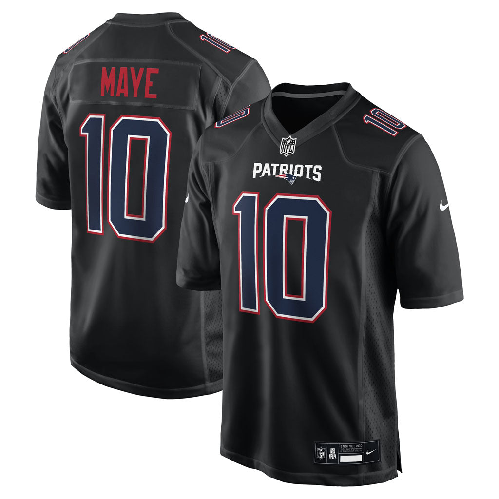NFL New England Patriots Drake Maye Nike Fashion Game Jersey - Black