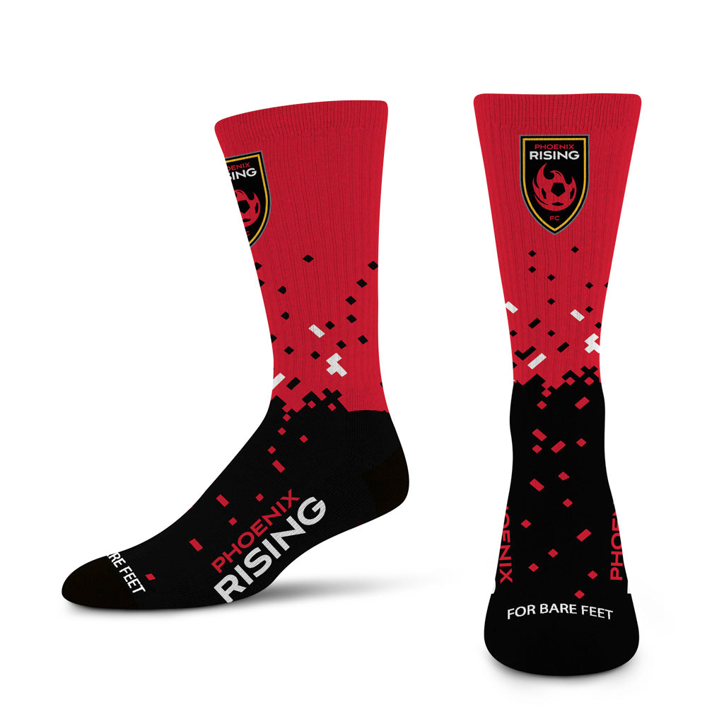 Phoenix Rising For Bare Feet Spray Zone Socks - Red