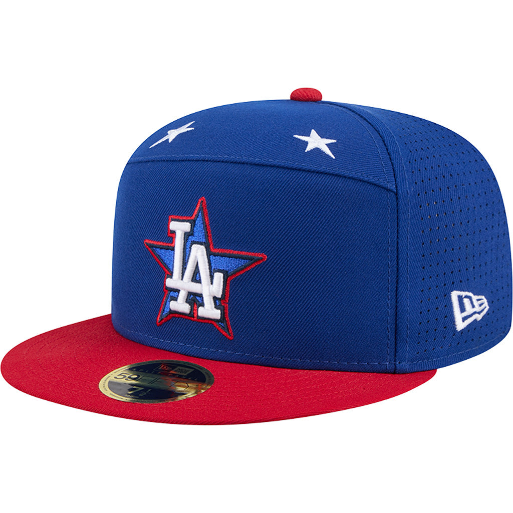 MLB Los Angeles Dodgers New Era 2025 All Star Game Workout 59FIFTY Split Panel Fitted Hat - Blue