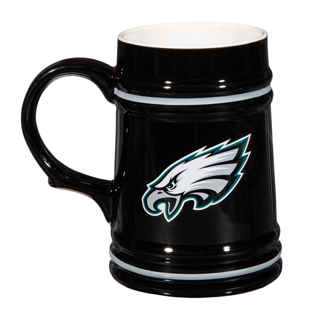 NFL Philadelphia Eagles Evergreen 24oz Ceramic Stein Cup - Black
