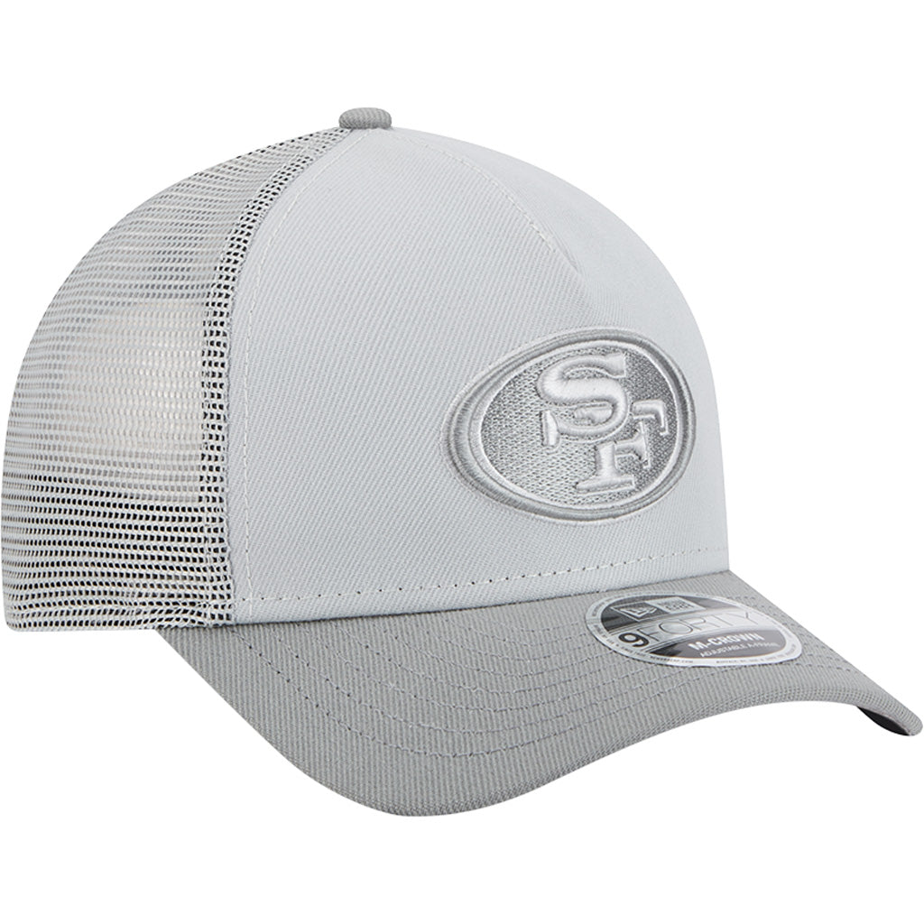 NFL San Francisco 49ers New Era Gray Tonal 9FORTY M-Crown Snapback Trucker Hat - Gray