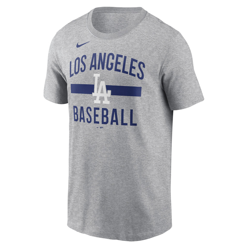 MLB Los Angeles Dodgers Nike Arched Cotton T-Shirt - Heather Gray