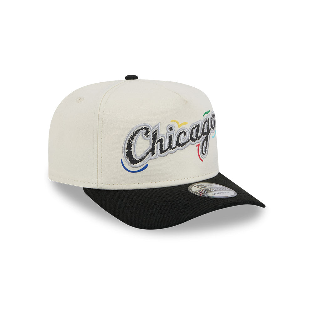 MLB Chicago White Sox New Era Scribble 9FIFTY A-Frame Snapback Hat - Cream