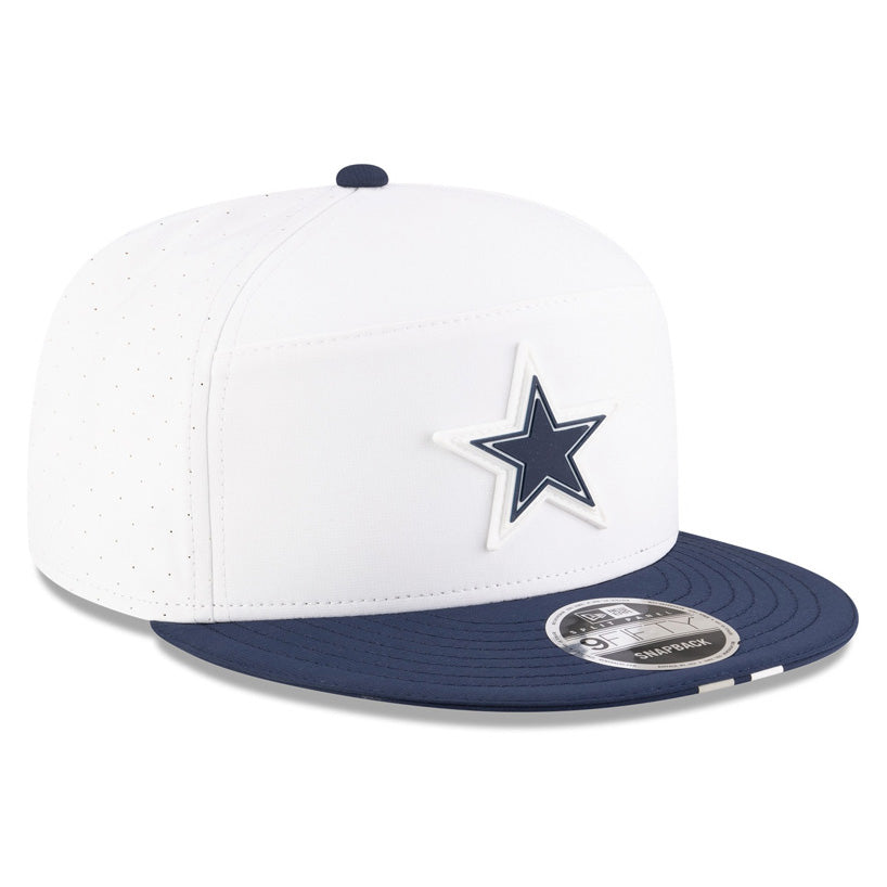 NFL Dallas Cowboys New Era 2025 Training 9FIFTY Split Panel Snapback Hat - White