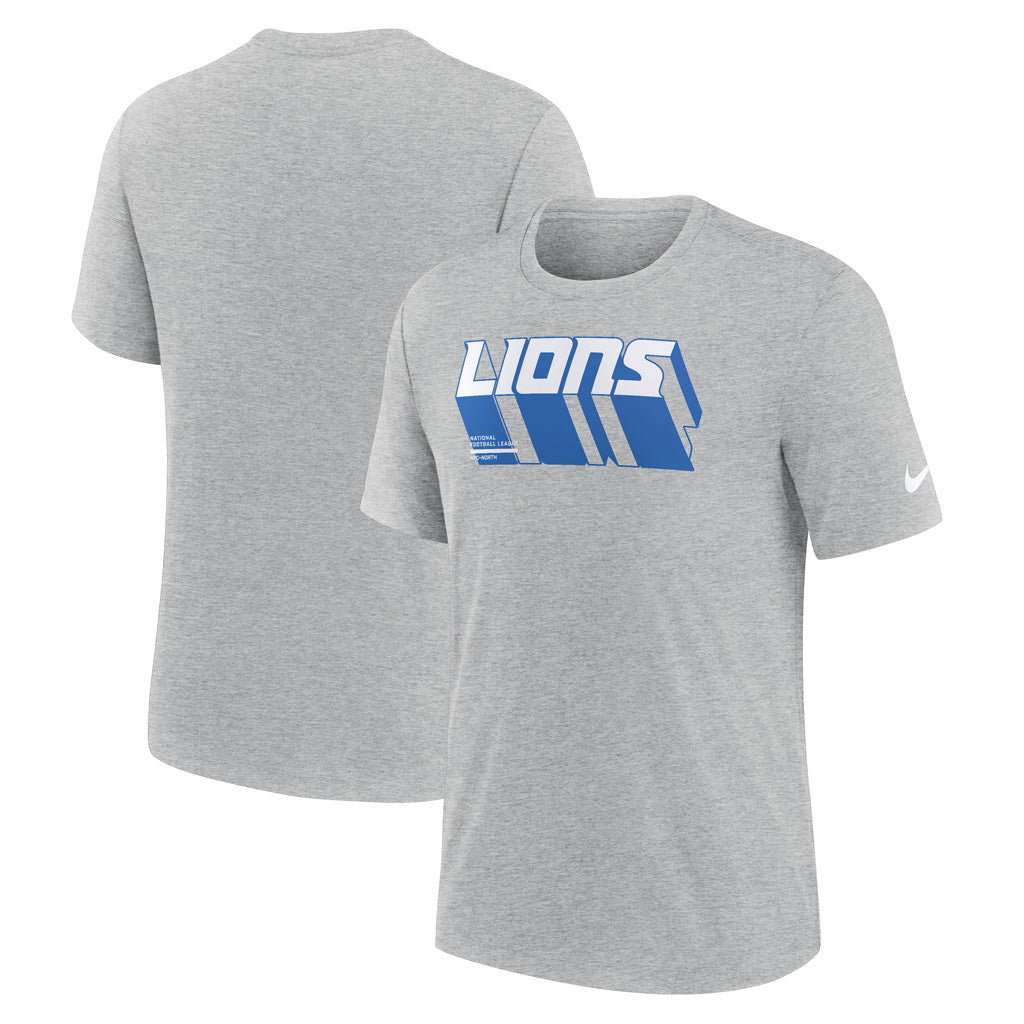NFL Detroit Lions Nike Script Trail Triblend T-Shirt - Gray
