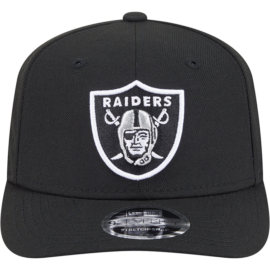 NFL Las Vegas Raiders New Era Performance 9SEVENTY Stretch-Snapback Hat - Black