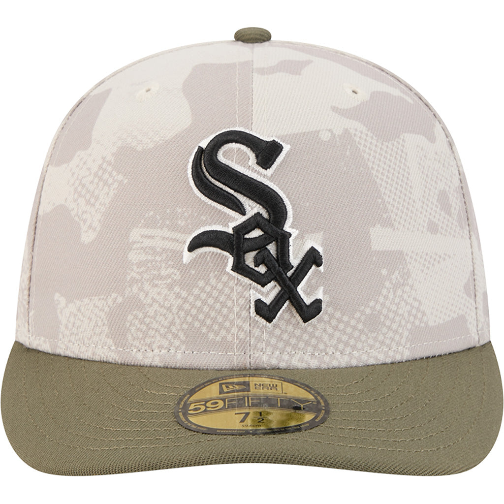 MLB Chicago White Sox New Era 2025 Armed Forces Day 59FIFTY Fitted Hat - Stone
