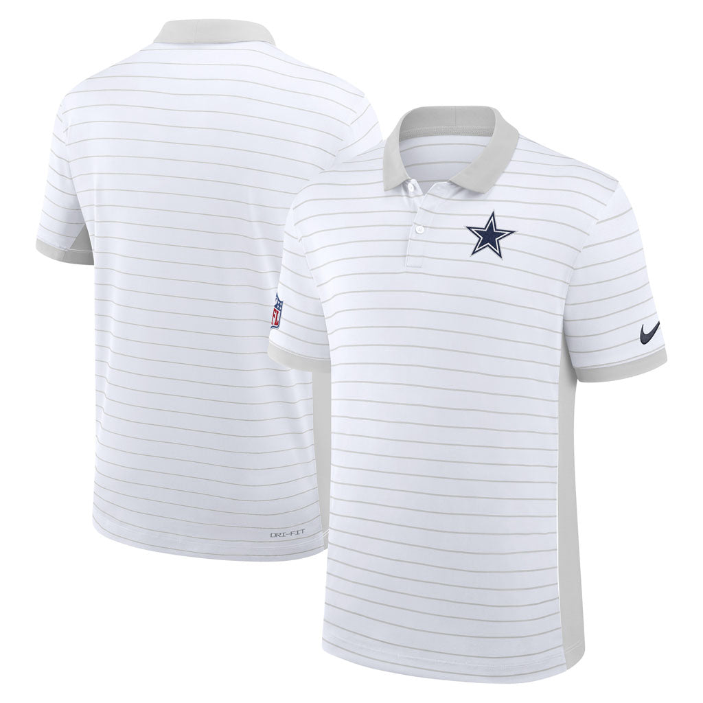 NFL Dallas Cowboys Nike 2026 Dri-FIT Striped Polo - White