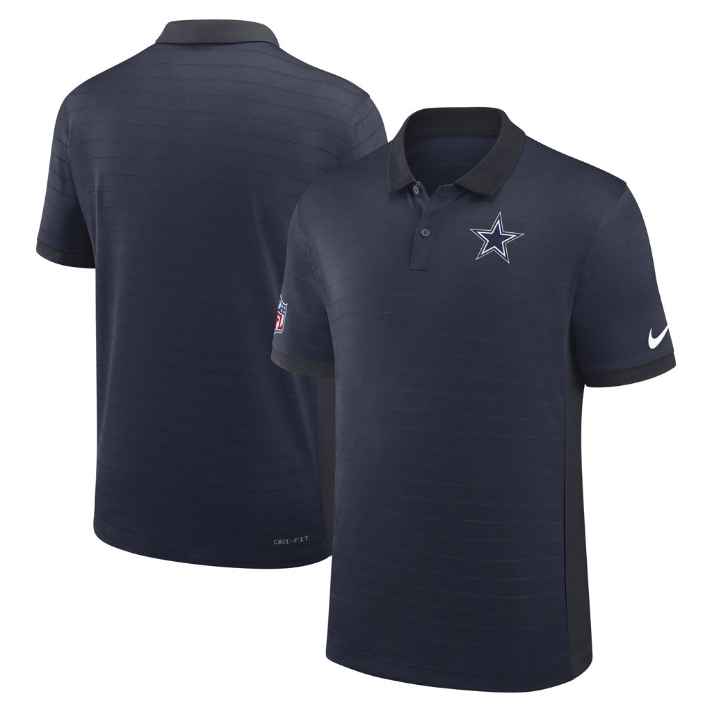 NFL Dallas Cowboys Nike 2026 Dri-FIT Striped Polo - Navy
