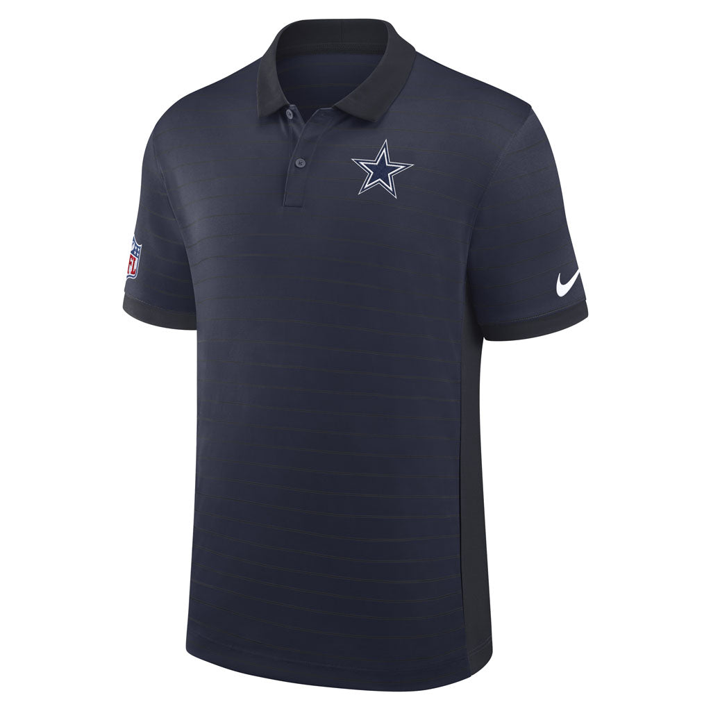 NFL Dallas Cowboys Nike 2026 Dri-FIT Striped Polo - Navy