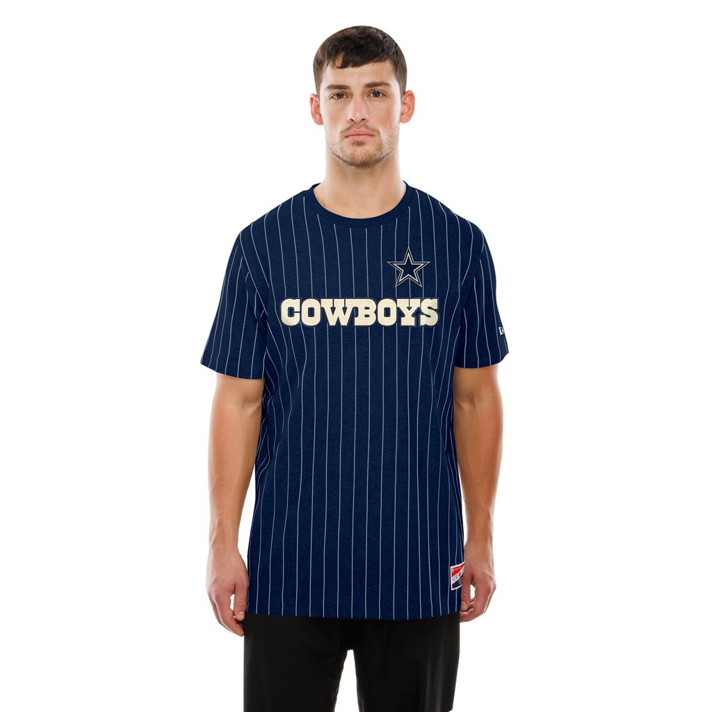 NFL Dallas Cowboys New Era Pinstripe T-Shirt - Navy