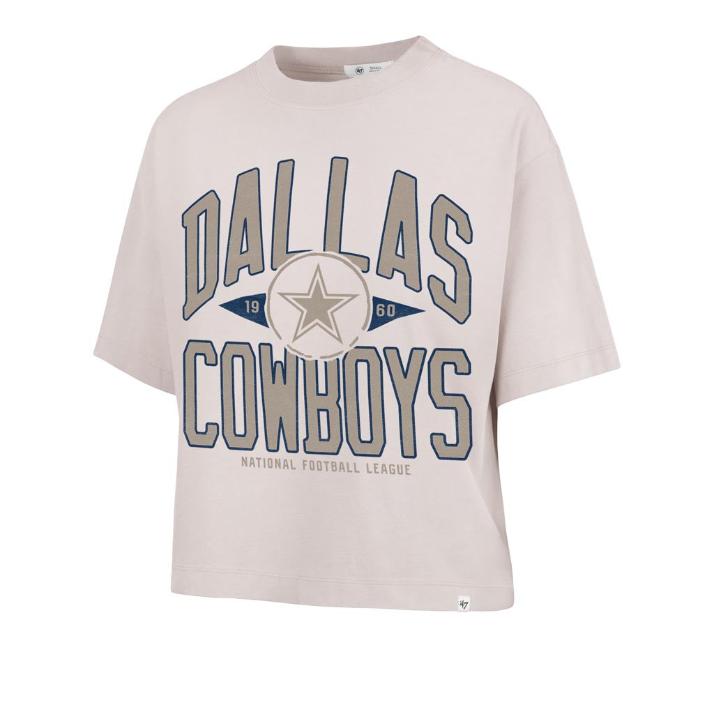 NFL Dallas Cowboys Women's '47 Windthrow Ravine Crop Top T-Shirt - Tan