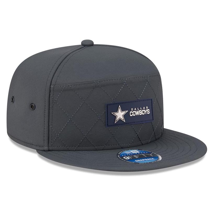 NFL Dallas Cowboys New Era 2025 Sideline 9FIFTY Split Panel Snapback Hat - Charcoal