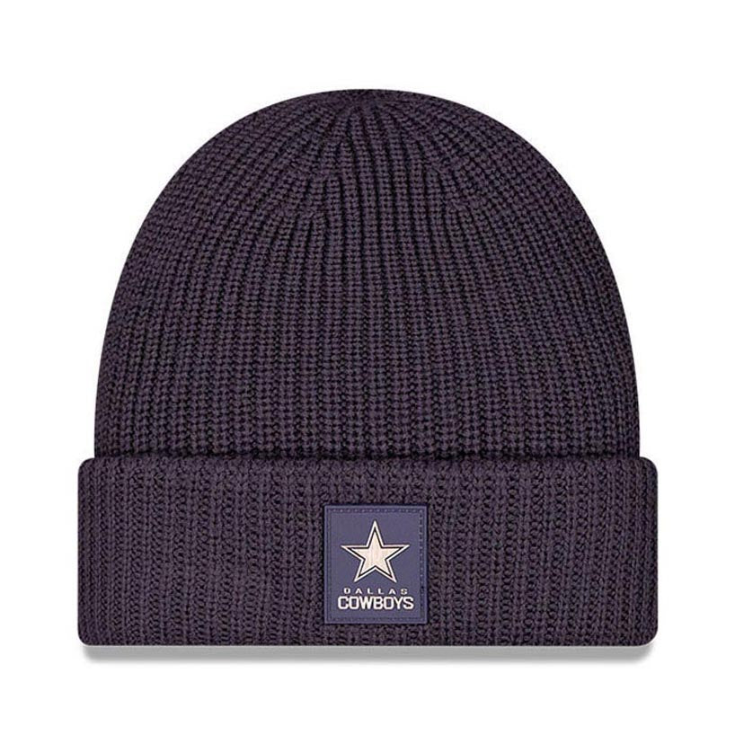 NFL Dallas Cowboys New Era 2025 Sideline Tech Knit Hat - Navy