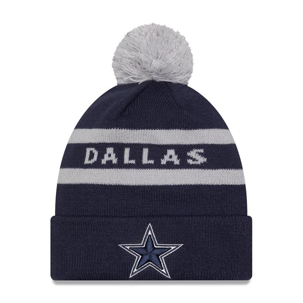 NFL Dallas Cowboys New Era Two-Tone Text Knit Hat - Navy