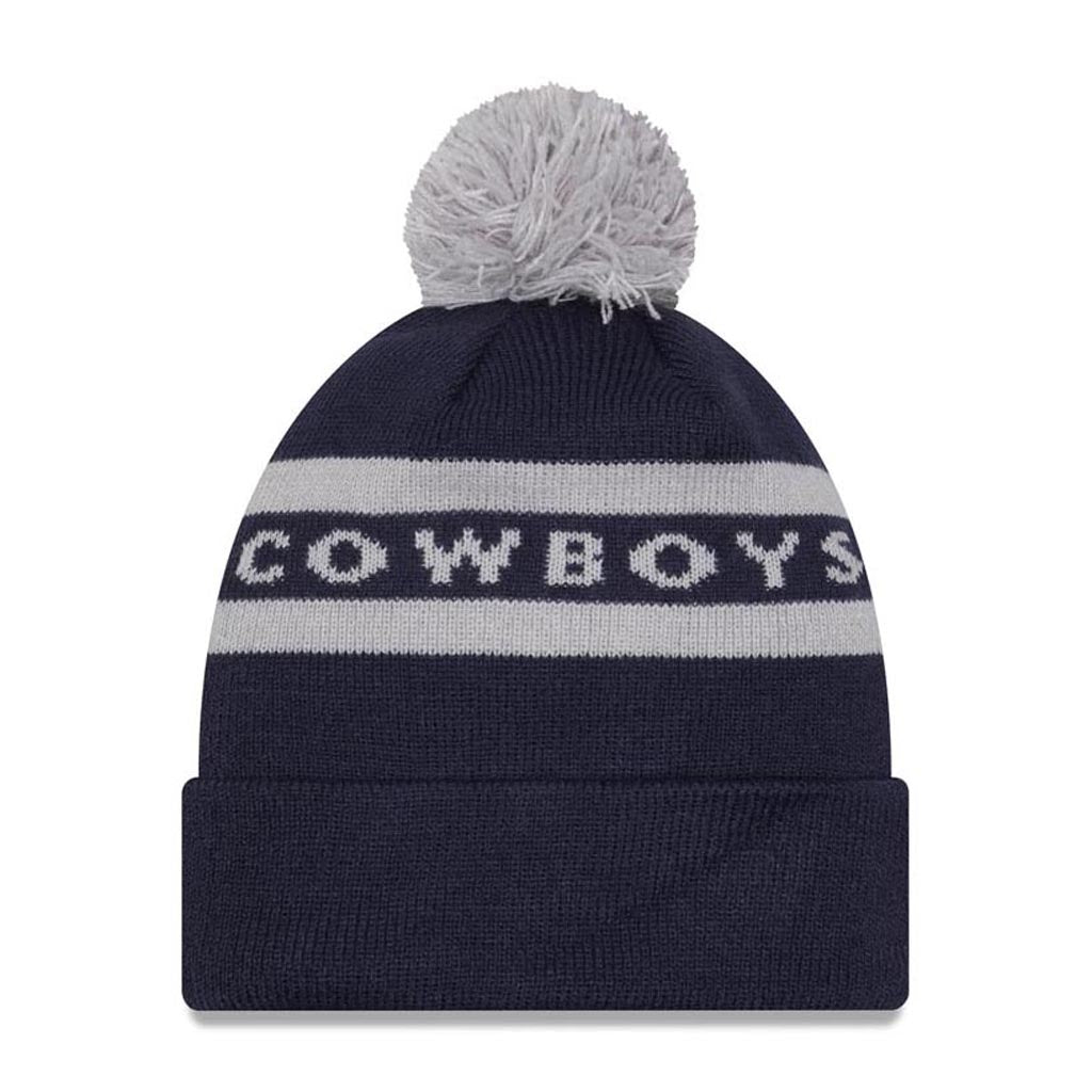 NFL Dallas Cowboys New Era Two-Tone Text Knit Hat - Navy