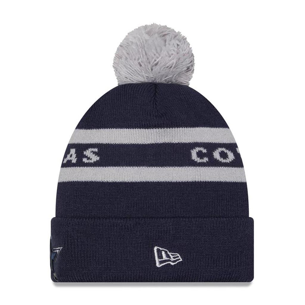 NFL Dallas Cowboys New Era Two-Tone Text Knit Hat - Navy