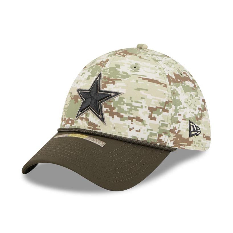NFL Dallas Cowboys New Era 2025 Salute to Service Digi Camo 39THIRTY Flex Fit Hat - Camo
