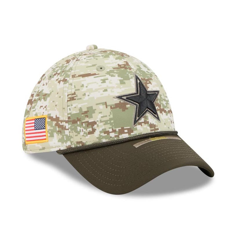 NFL Dallas Cowboys New Era 2025 Salute to Service Digi Camo 39THIRTY Flex Fit Hat - Camo
