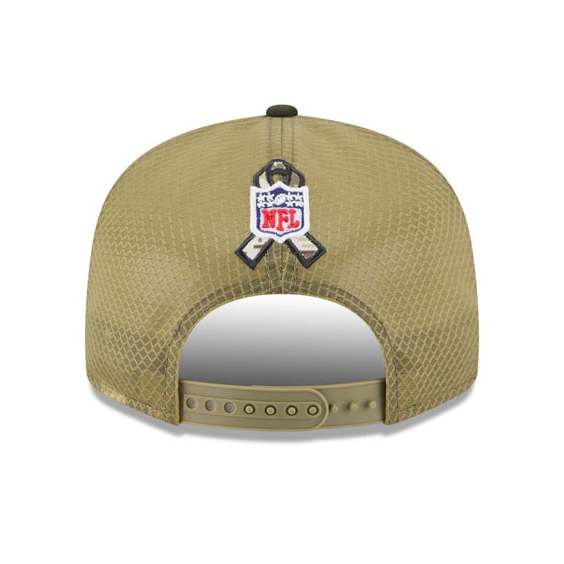 NFL Dallas Cowboys New Era 2025 Salute to Service 9FIFTY Split Panel Snapback Hat - Green
