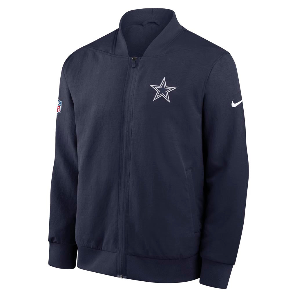 NFL Dallas Cowboys Nike 2025 Sideline Bomber Jacket - Navy