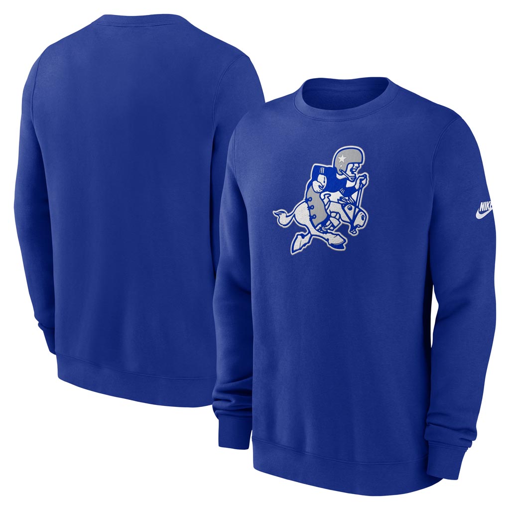 NFL Dallas Cowboys Nike 2025 Rewind Club Pullover Sweatshirt - Blue