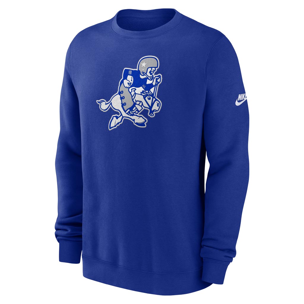 NFL Dallas Cowboys Nike 2025 Rewind Club Pullover Sweatshirt - Blue