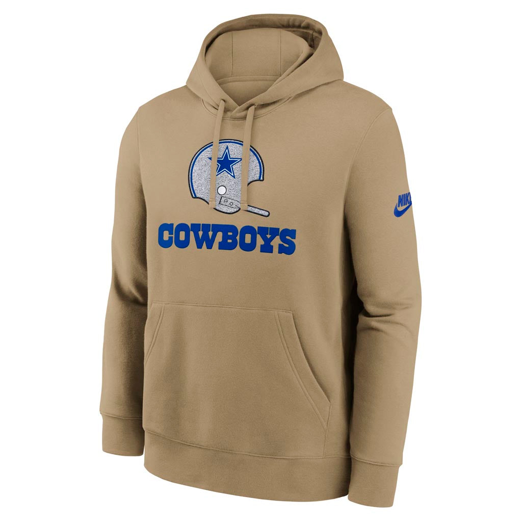 NFL Dallas Cowboys Nike 2025 Rewind Club Pullover Hoodie - Brown