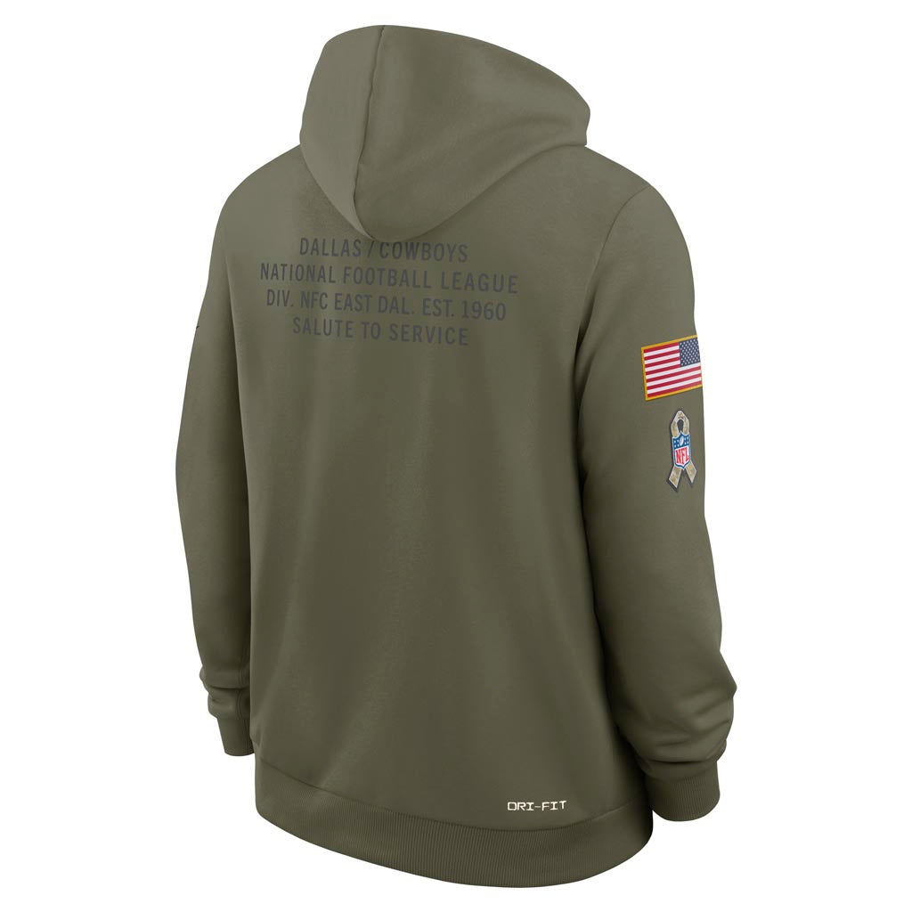 NFL Dallas Cowboys Nike 2025 Salute to Service Pullover Hoodie - Green