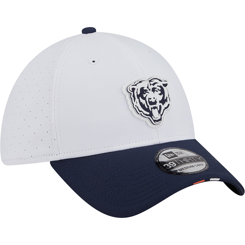 NFL Chicago Bears New Era 2025 Training 39THIRTY Flex Fit Hat - White