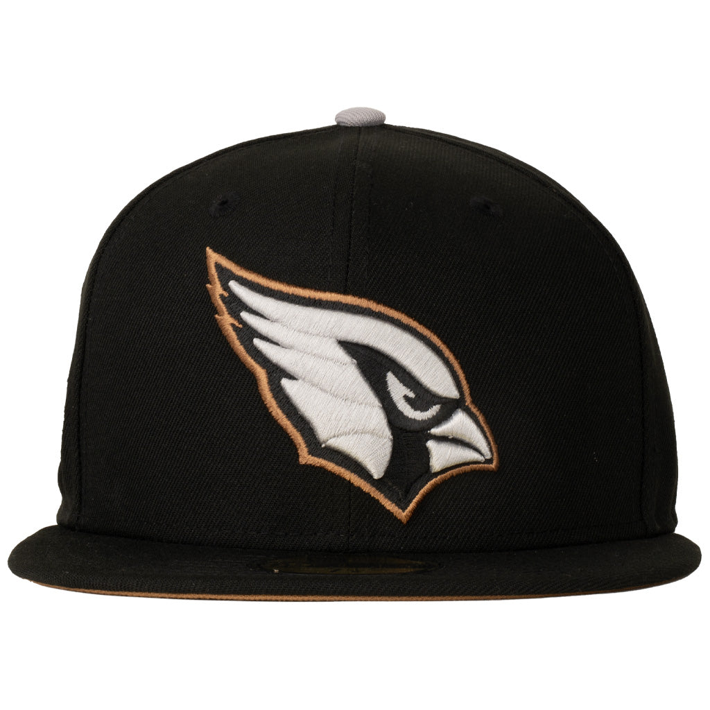 NFL Arizona Cardinals New Era Gray Outline Logo 59FIFTY Fitted Hat - Black