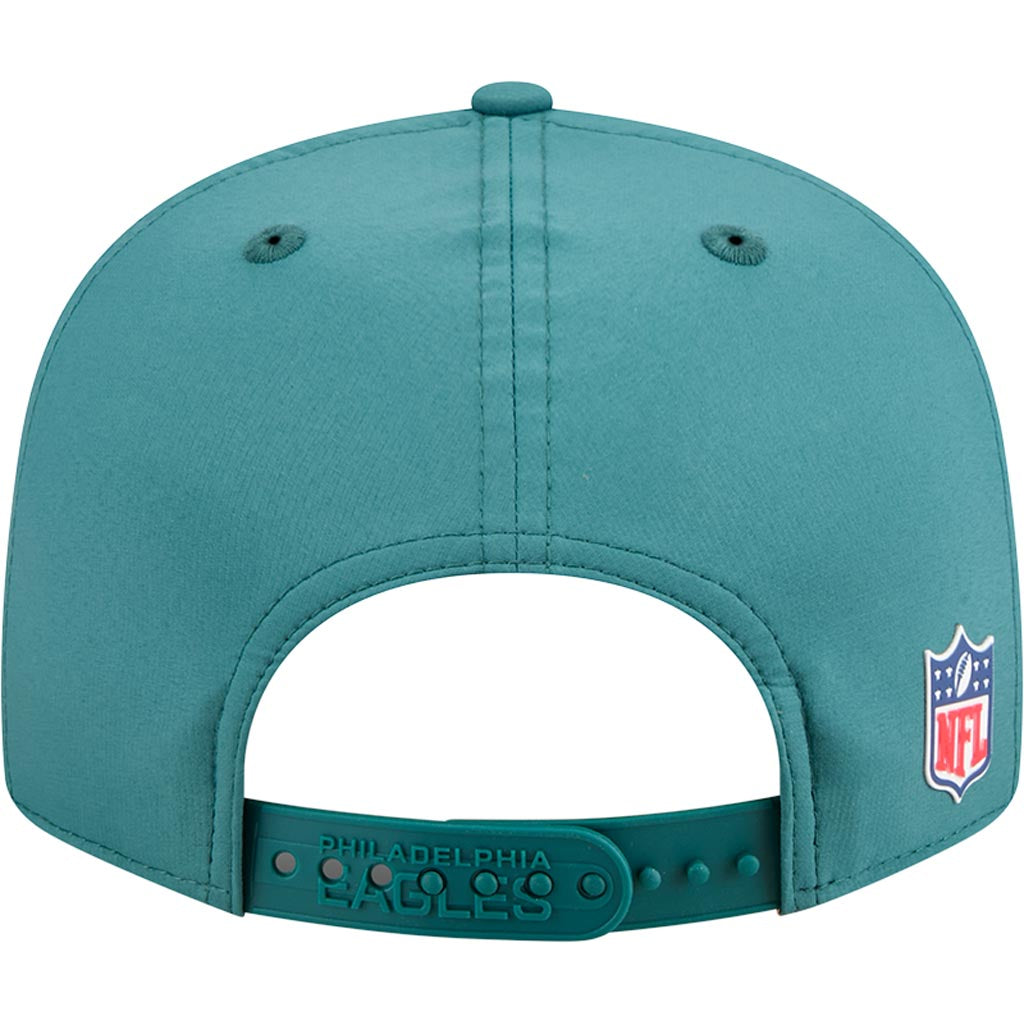 NFL Philadelphia Eagles New Era 2025 Sideline 9FIFTY Split Panel Snapback Hat - Green