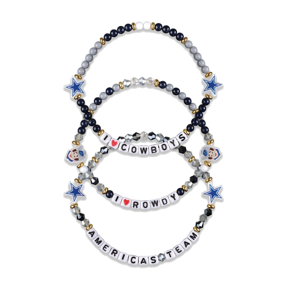 NFL Dallas Cowboys FOCO 3-Pack Friendship Bracelet