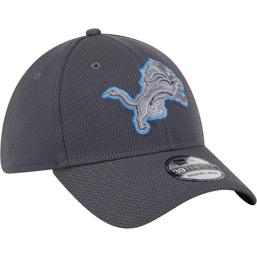NFL Detroit Lions New Era Tonal Graphite 39THIRTY Flex Fit Hat - Graphite
