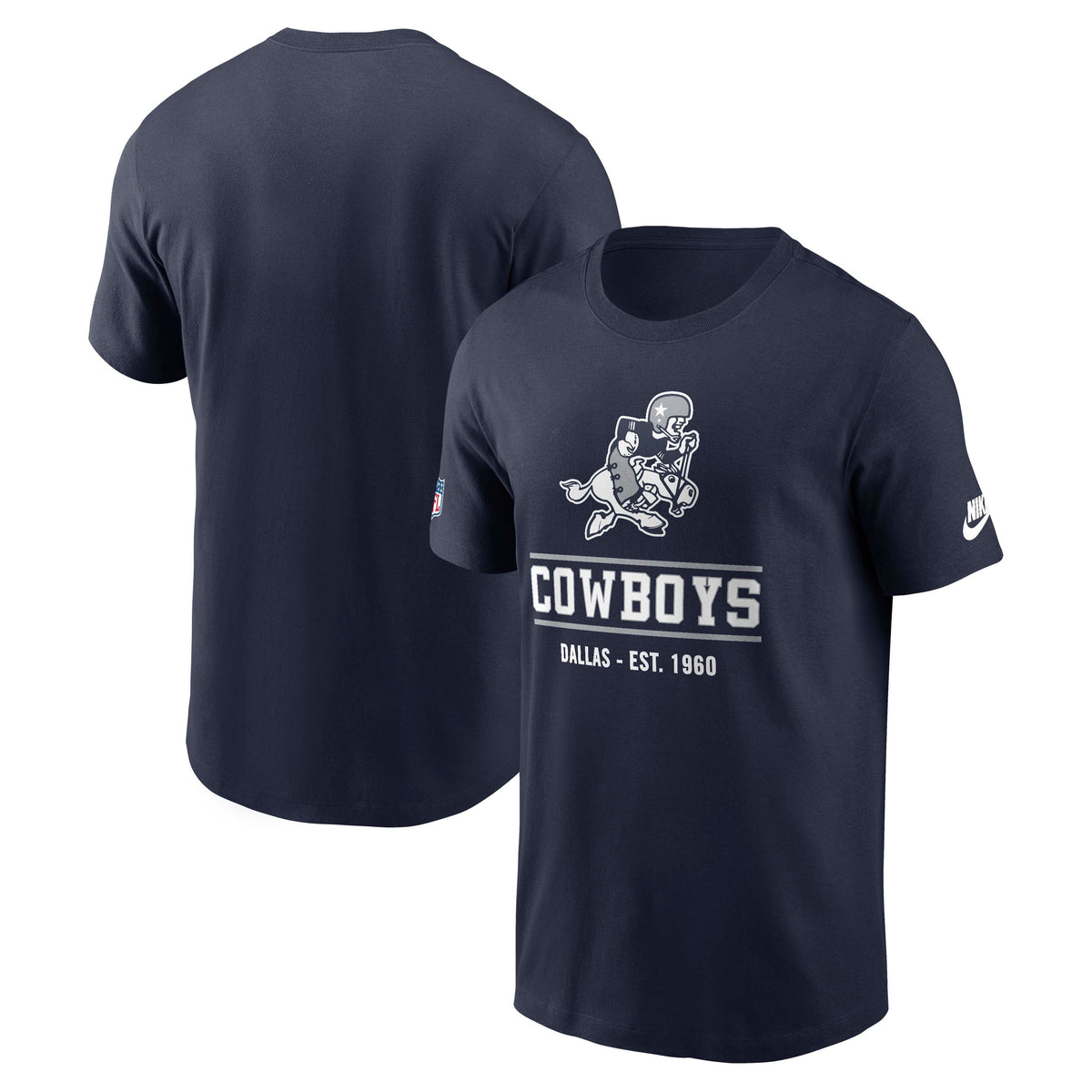 NFL Dallas Cowboys Nike Alternate Pack DriFit Crew T-Shirt- Navy
