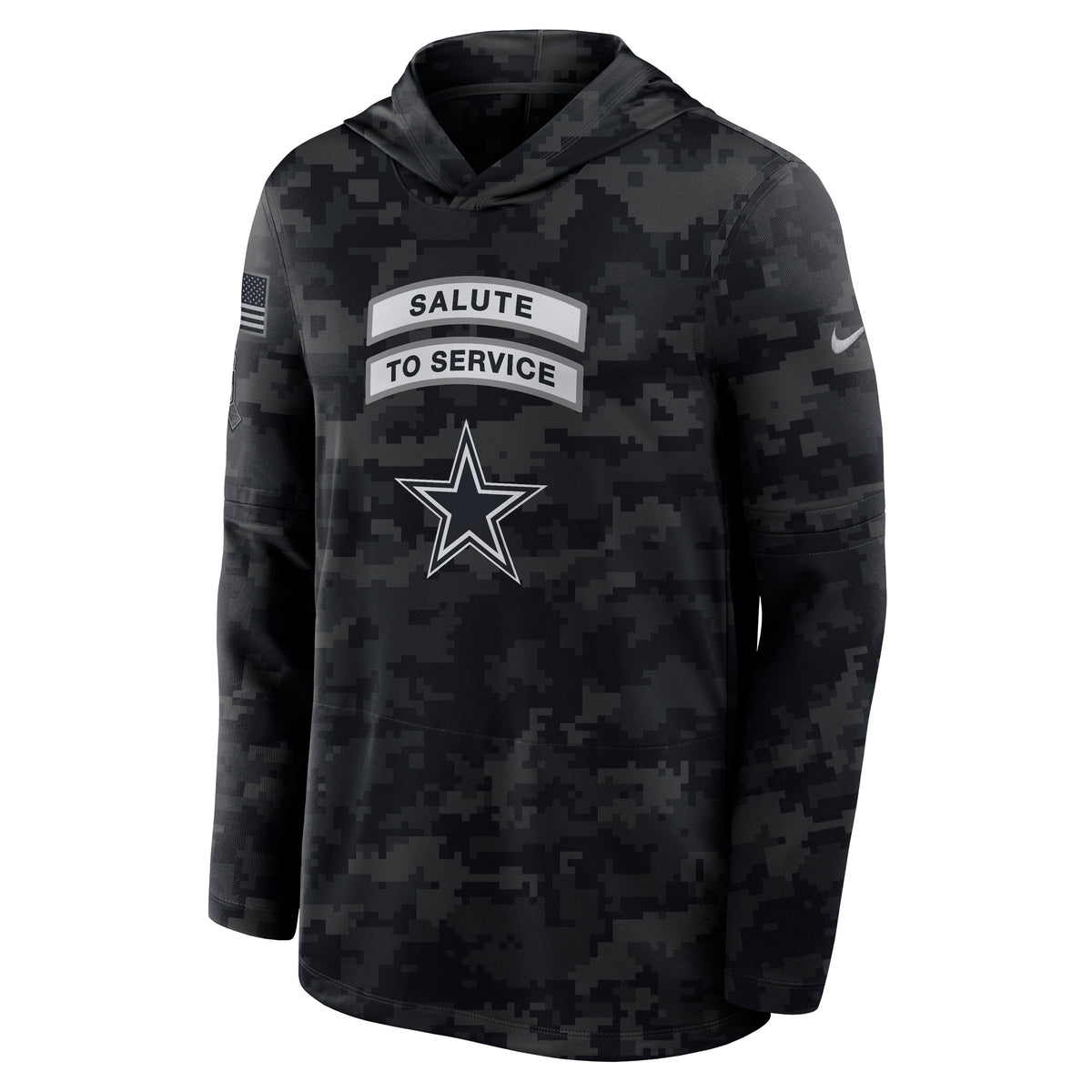 NFL Dallas Cowboys Nike 2026 Salute to Service Lightweight Hoodie- Black